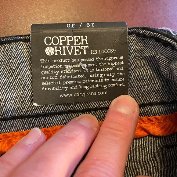 COPPER RIVET SKINNY FIT BACK JEANS WITH RIPS - Picture 6 of 10